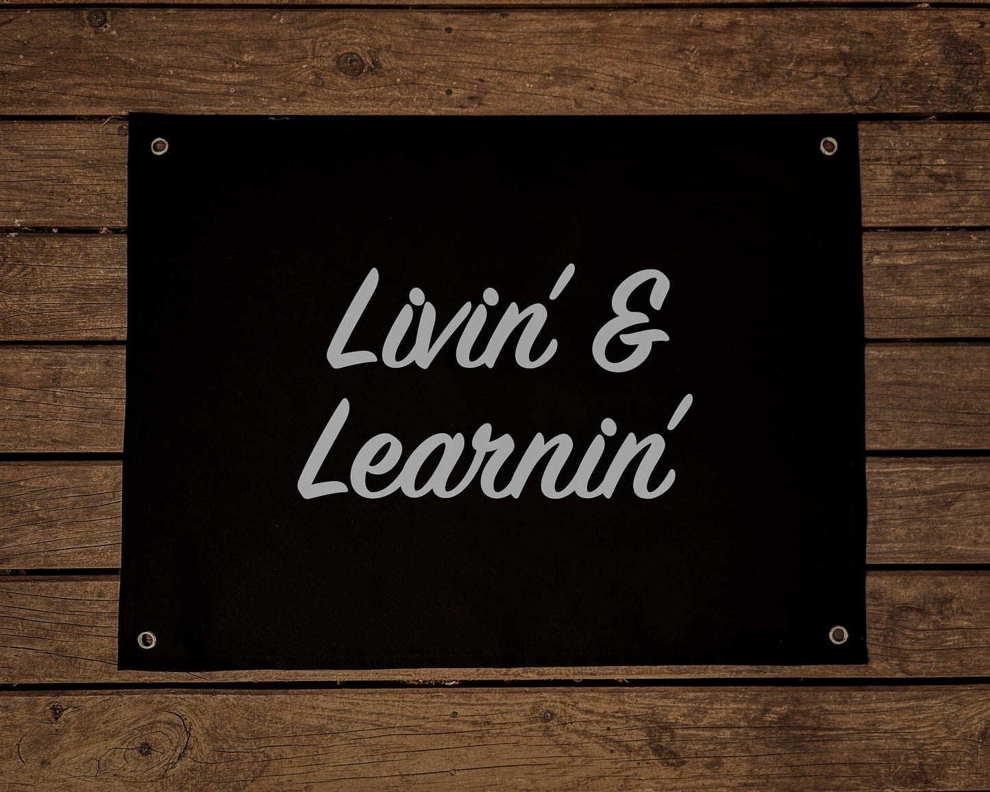 Livin' & Learnin' Canvas Banner