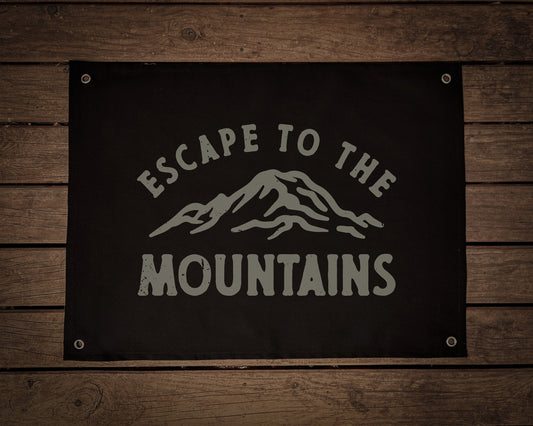 Escape to the mountains Canvas Banner | 60 cm x 45 cm